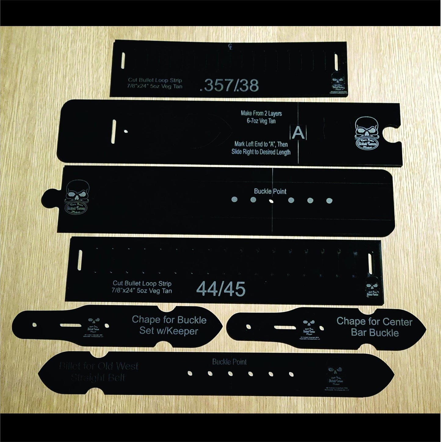 Gun Belt Template Making Guide Leather Craft Pattern Set Western Style Ranger Belt Making Leather