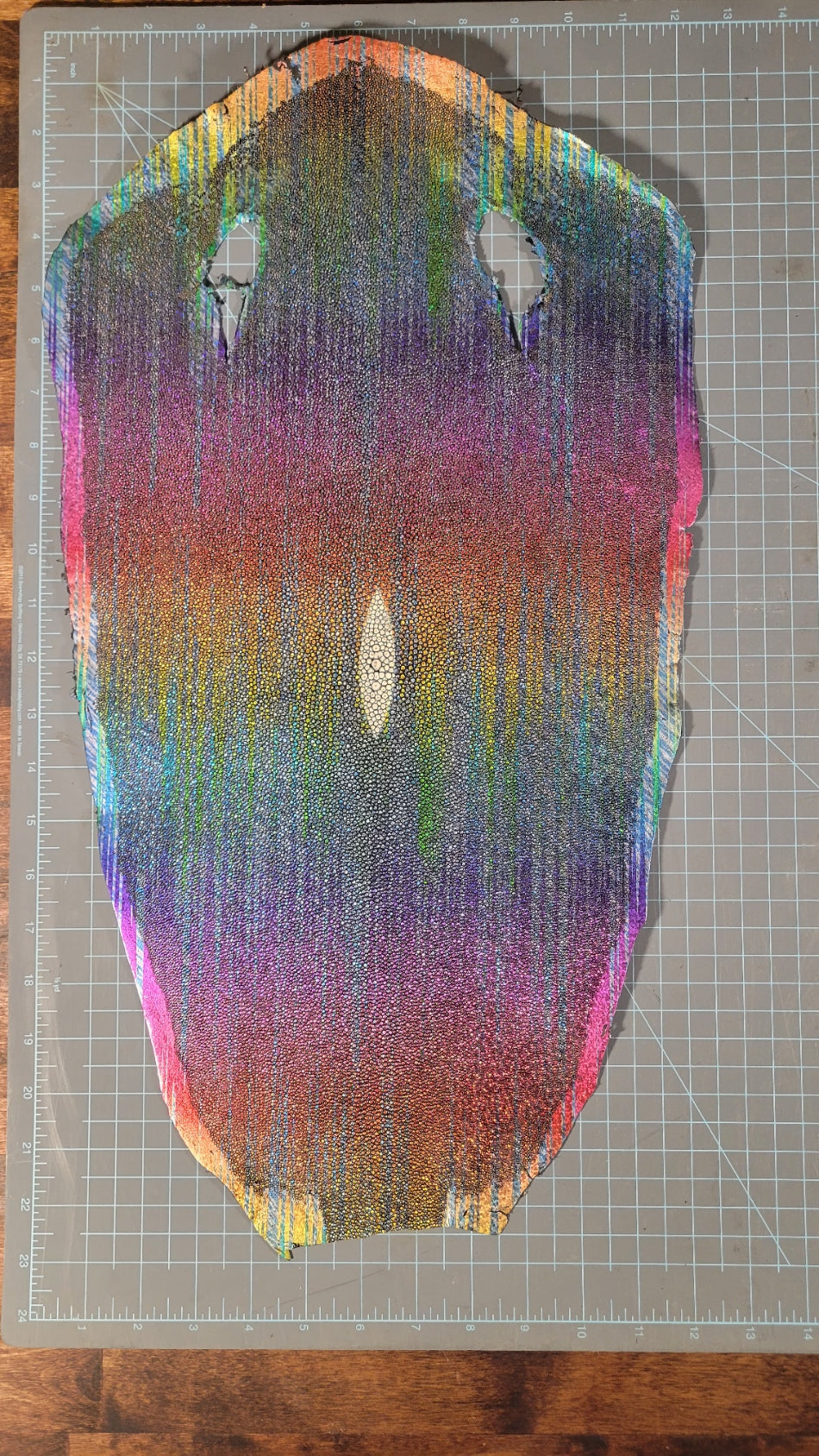 Genuine Exotic STINGRAY Skin LEATHER– Polished & Textured – Multicolor Options – Perfect for LUXURY Accessories, Bags, and Watch Straps
