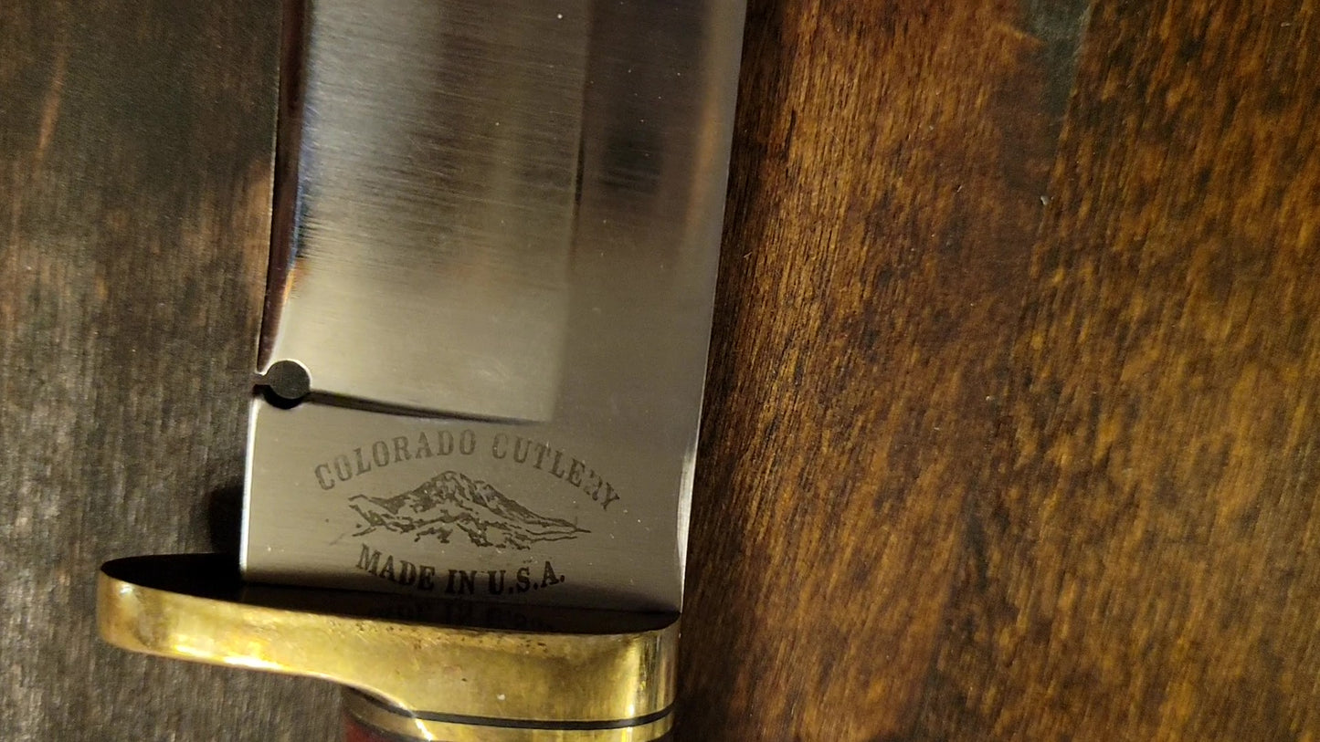 π¦ Colorado Cutlery Antler Handle Knife with Handmade Sheath by Slickbald β Wild Elegance Meets Western Craftsmanship