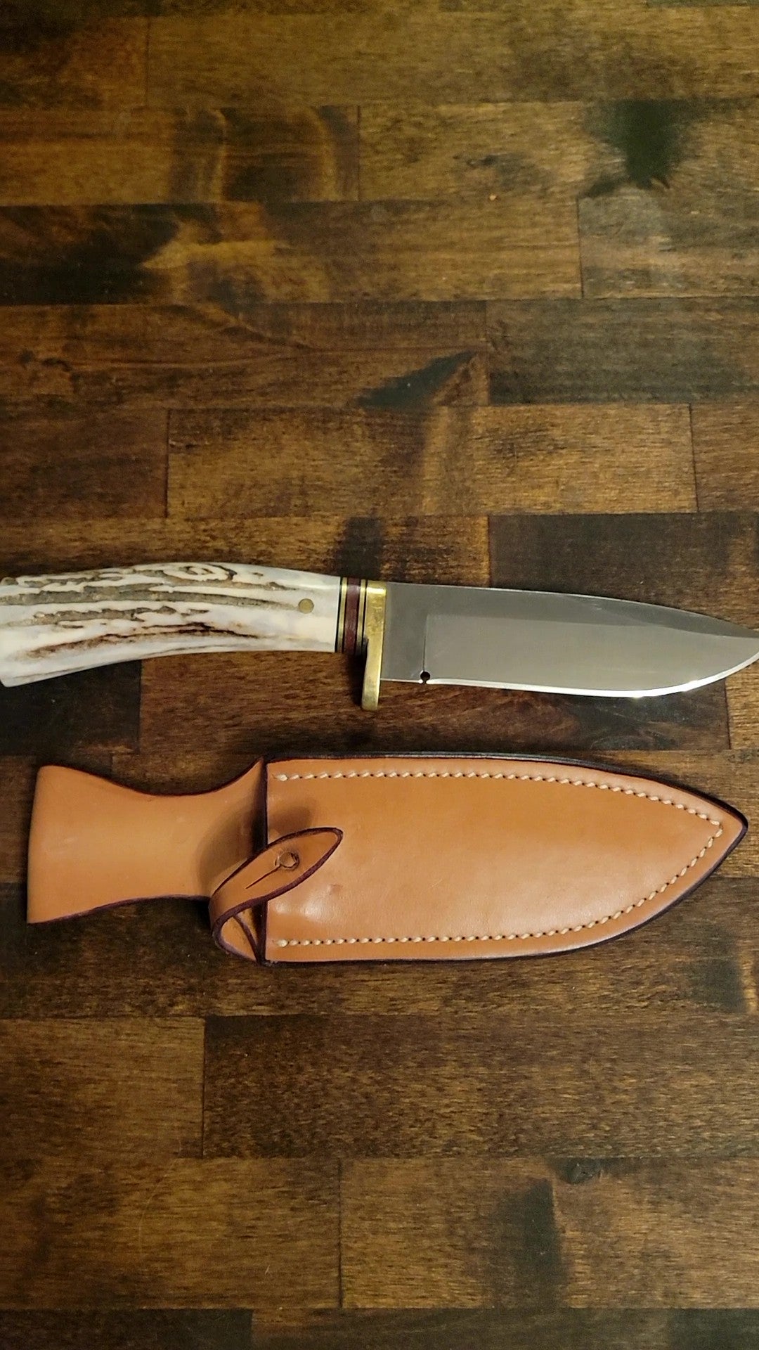 π¦ Colorado Cutlery Antler Handle Knife with Handmade Sheath by Slickbald β Wild Elegance Meets Western Craftsmanship