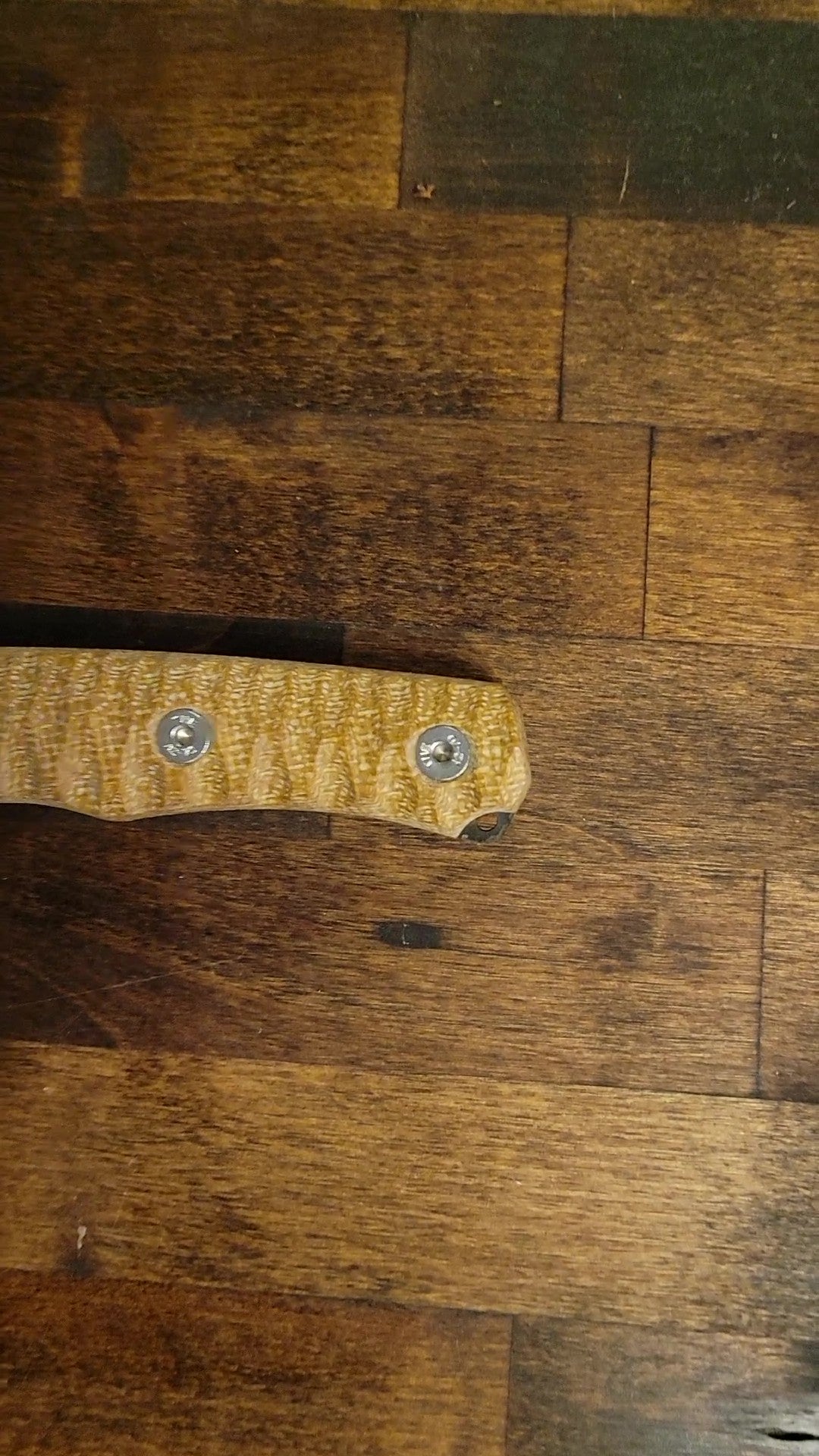 🖤 Primitive Wanderer Knife with Micarta Handle & Rare Black Tooled Pebble Scale Sheath by Slickbald– Raw Edge, Refined Hide