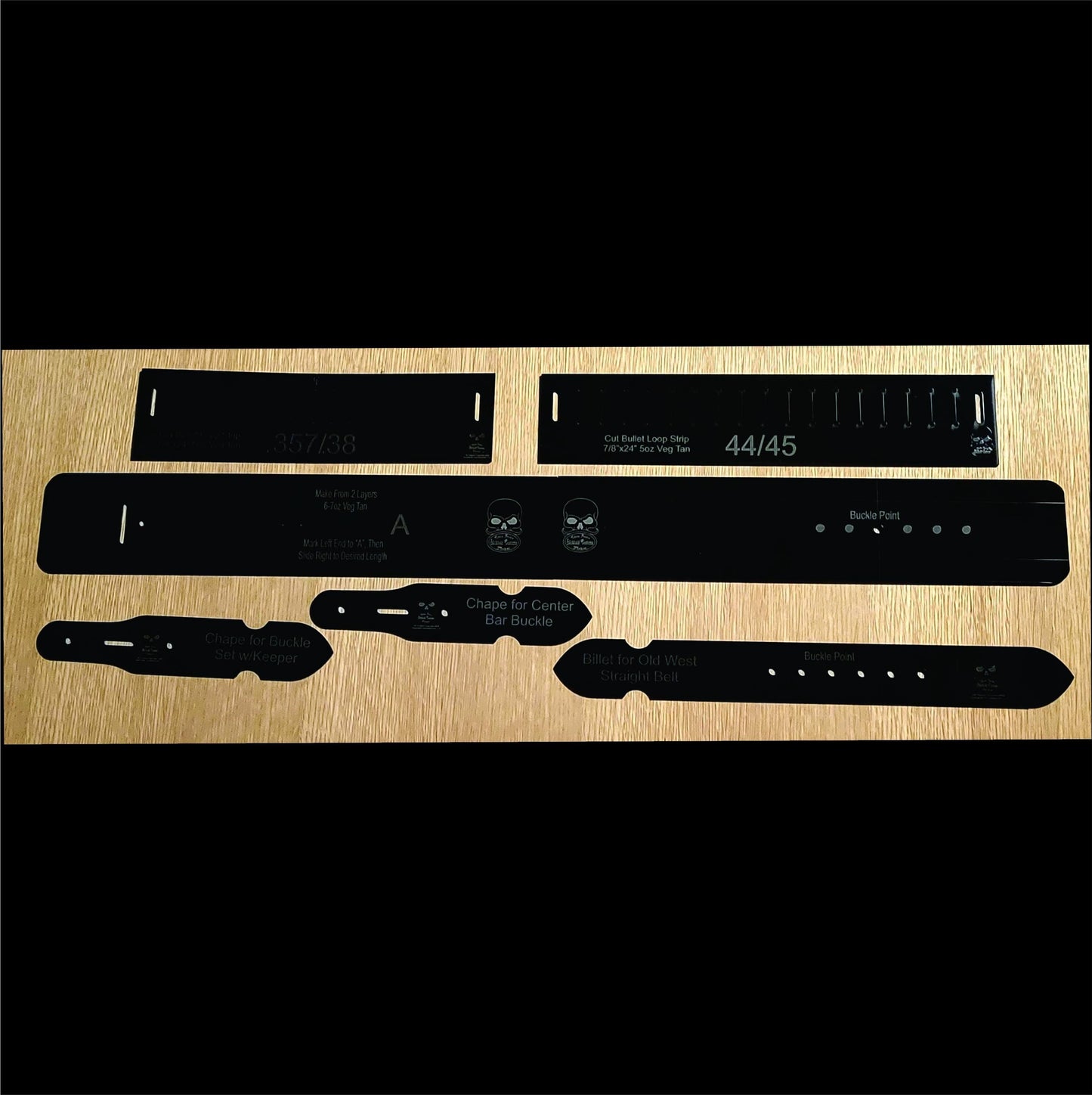 Gun Belt Template Making Guide Leather Craft Pattern Set Western Style Ranger Belt Making Leather