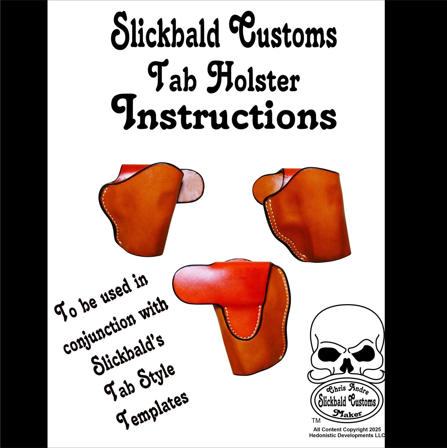 DIY Holster Guide Pistol Holder Instruction Manual Leather Working Handgun Holster Making PDF Step Tutorial Firearm Holster Pattern Design