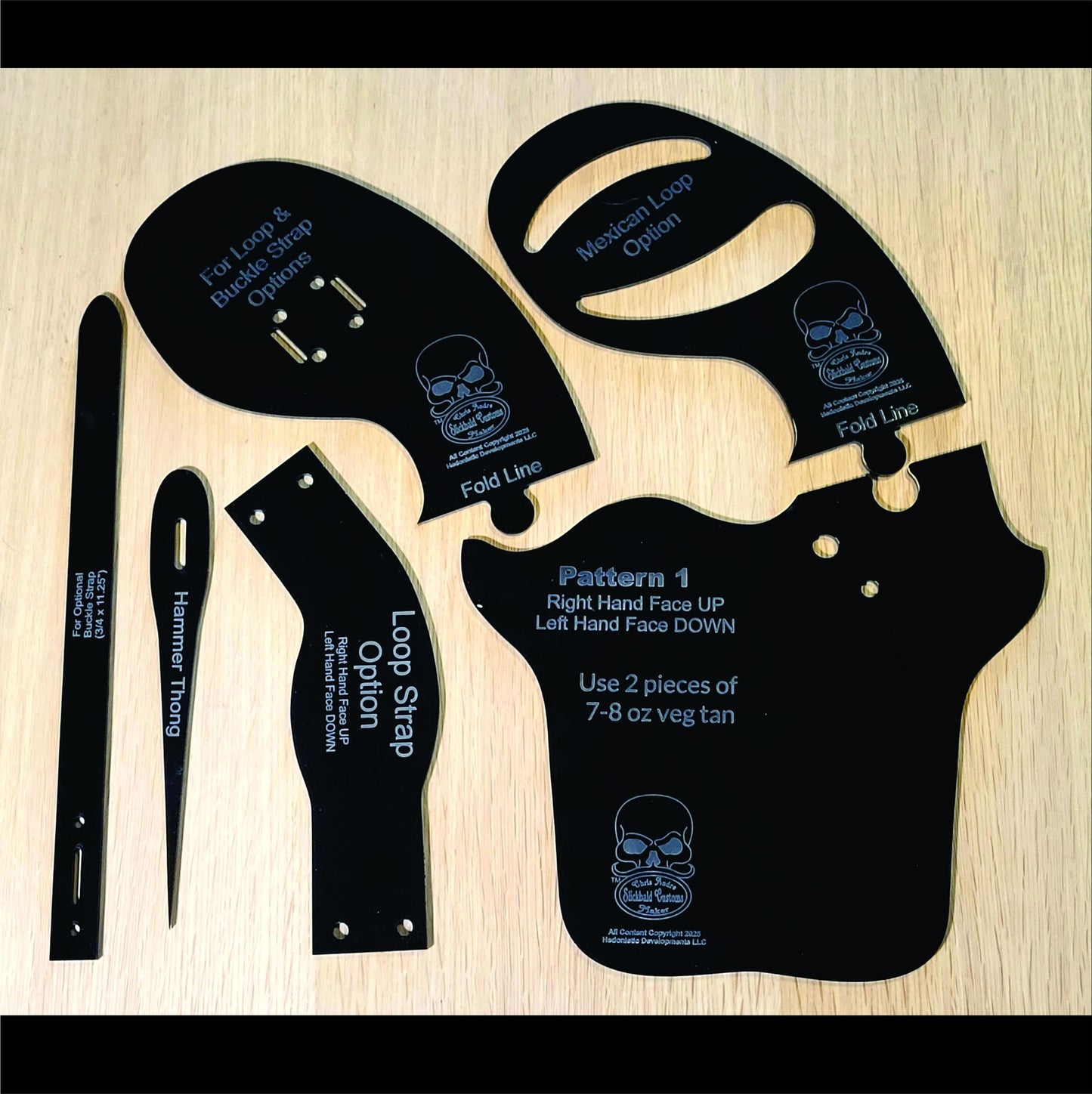 Mexican Loop Pattern Cutting Template Design Tool For Professional Holster Making Western Cross Draw Holster Theater Costume Reenactment