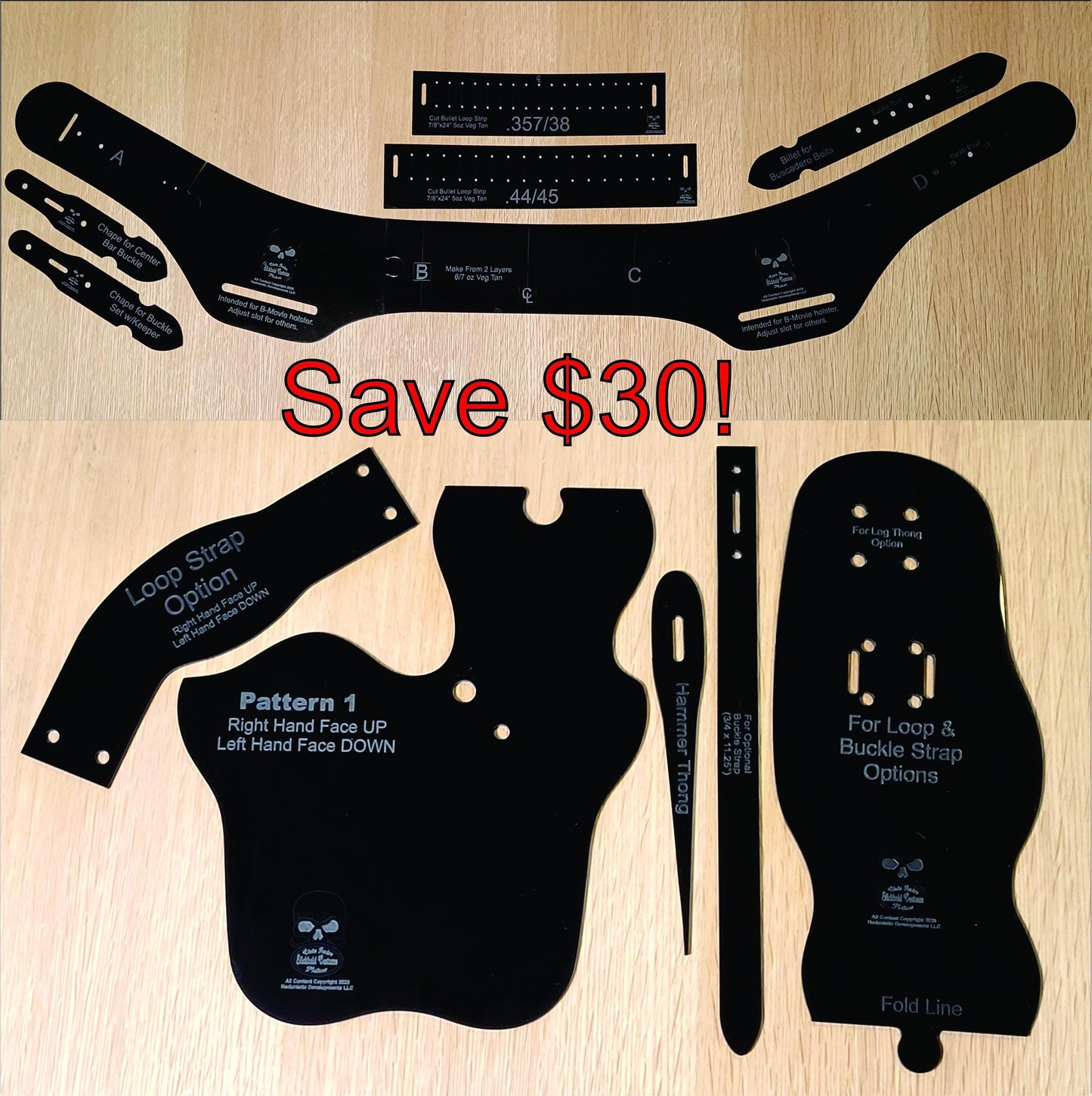 Custom Holster Pattern Cutting Guide For Leather Craft Project Design Template Making Kit For Western Gun Accessory Design Tool For Craft