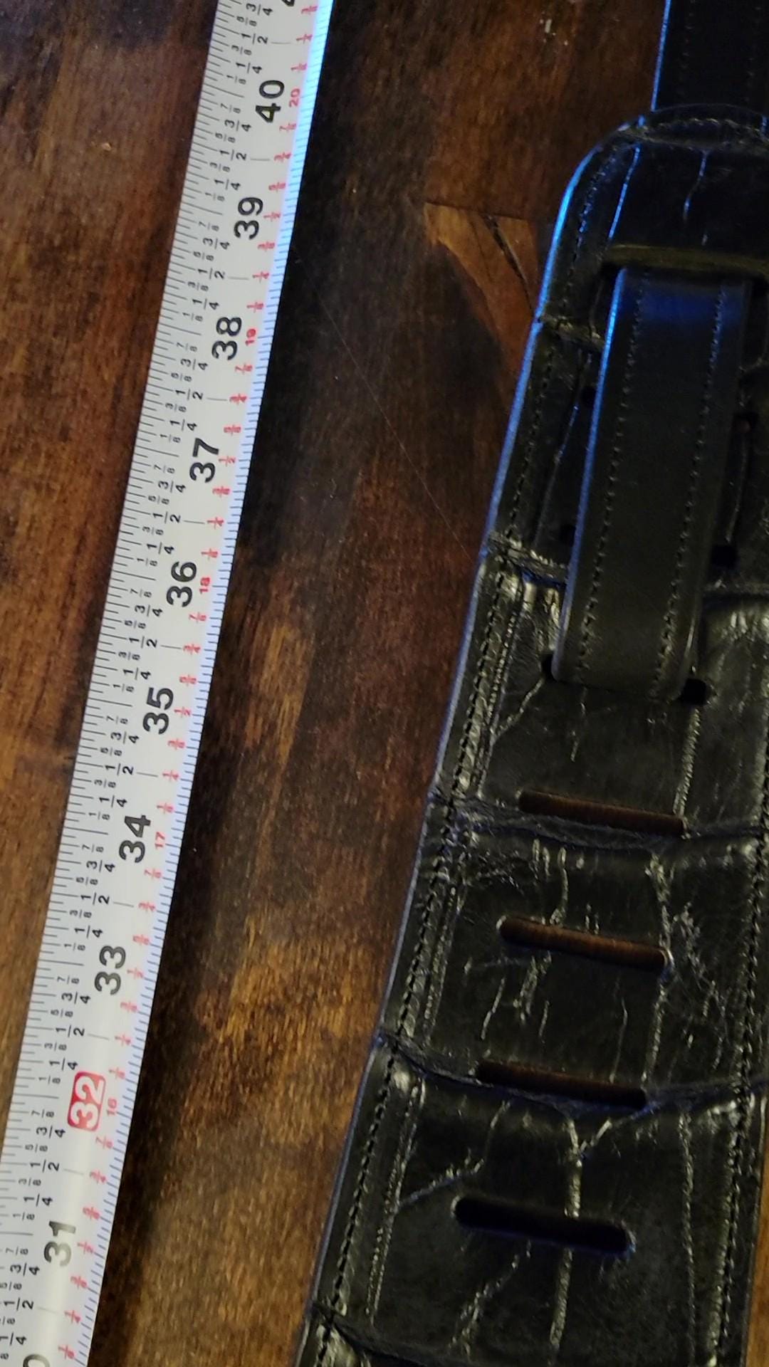 Luxury Black American Alligator Guitar Strap – Ethically Sourced, Master-Crafted Luxury for Musicians Premium Gift Reptile Made in America