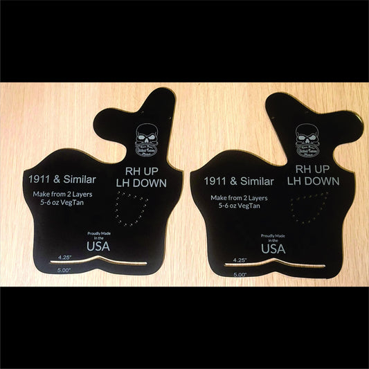 Pistol Holster Template Design Pattern Cutting Guide Maker Kit Leather Craft Precision Tool Professional Grade Concealed Carry Kidney and