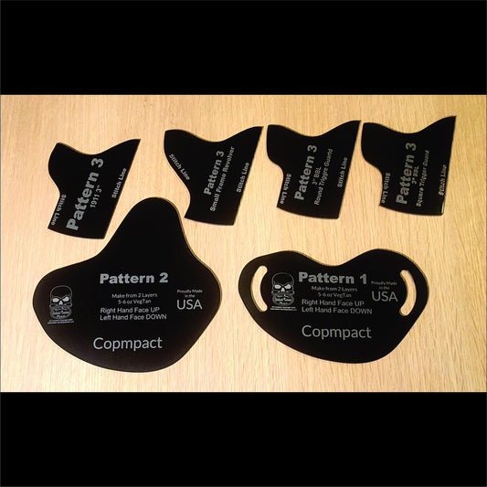 Pancake Leather Holster Template Design Pattern Cutting Guide For Leather Working Project Making Tool For Crafting Holster Concealed Carry