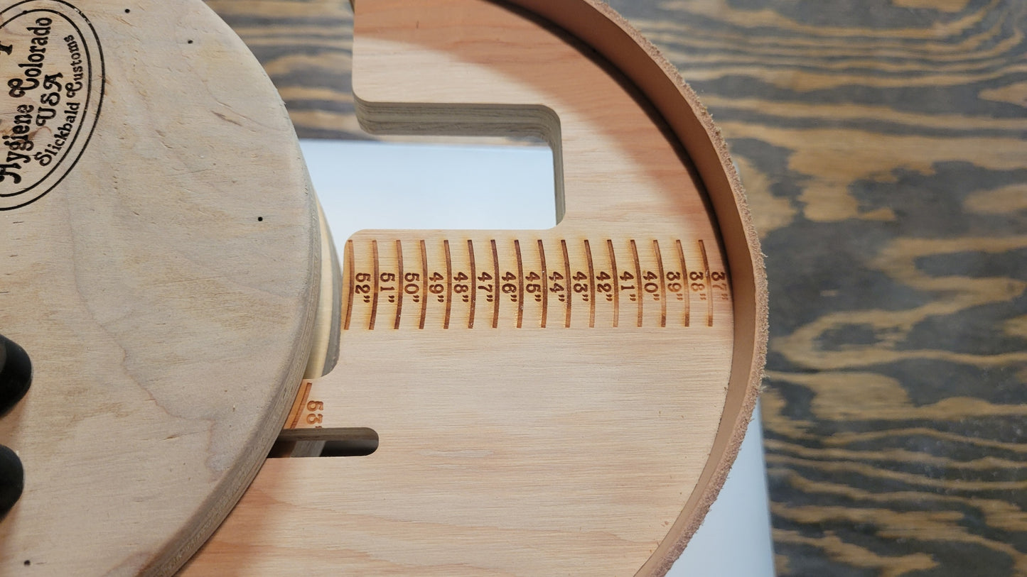 Belt Sizing Jig for Leather Belts Waist Form