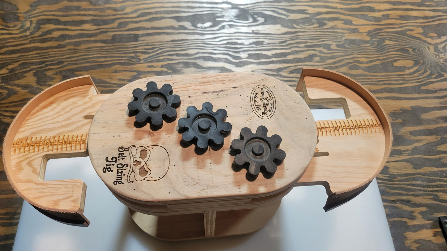 Belt Sizing Jig for Leather Belts Waist Form