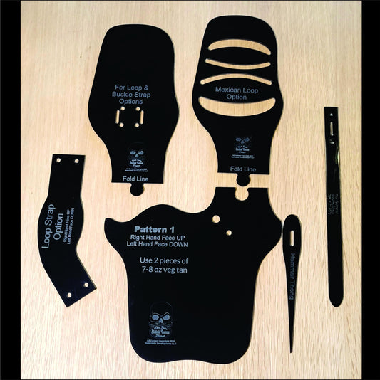 Leather Holster Template Cutting Guide Pattern Making Leather Craft Holster Design Western Style Mexican Loop Pattern Professional User