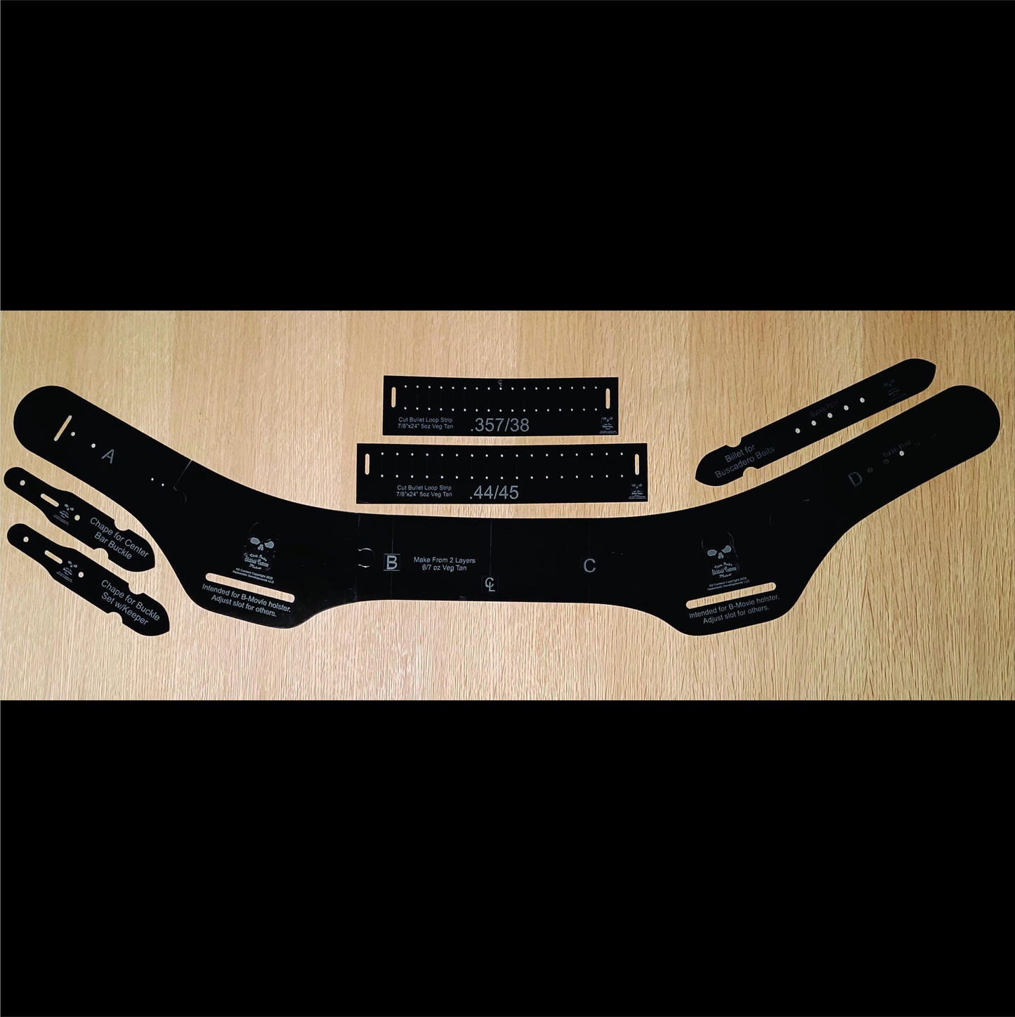 Double Buscadero Gun Belt Template Set