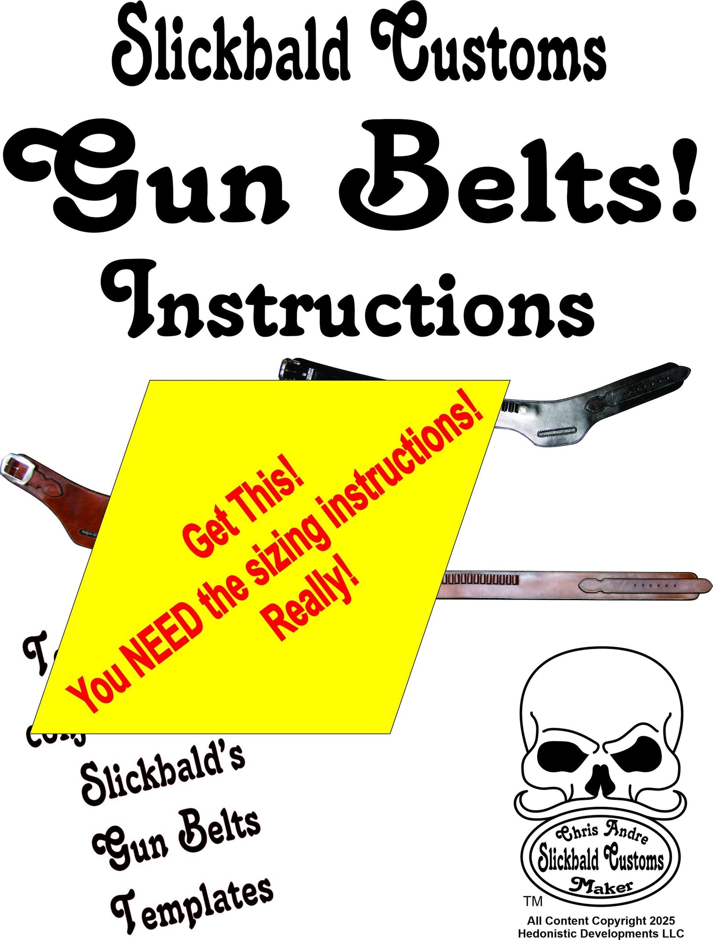 Double Buscadero Gun Belt Template Set