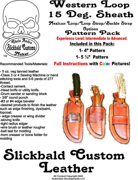 Knife Sheath Pattern Pack Western Loop Sheaths