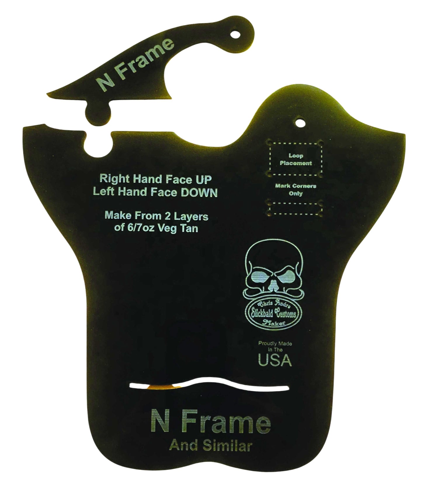 N-Frame and Similar Revolvers Thumb Break Acrylic Holster Template Design Pattern Making Guide Leather Working Holster