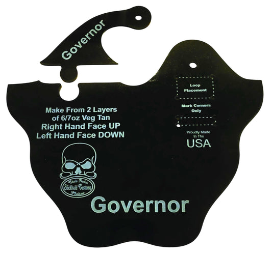 Governor Revolver Thumb Break Acrylic Holster Template Design Pattern Making Guide Leather Working Holster