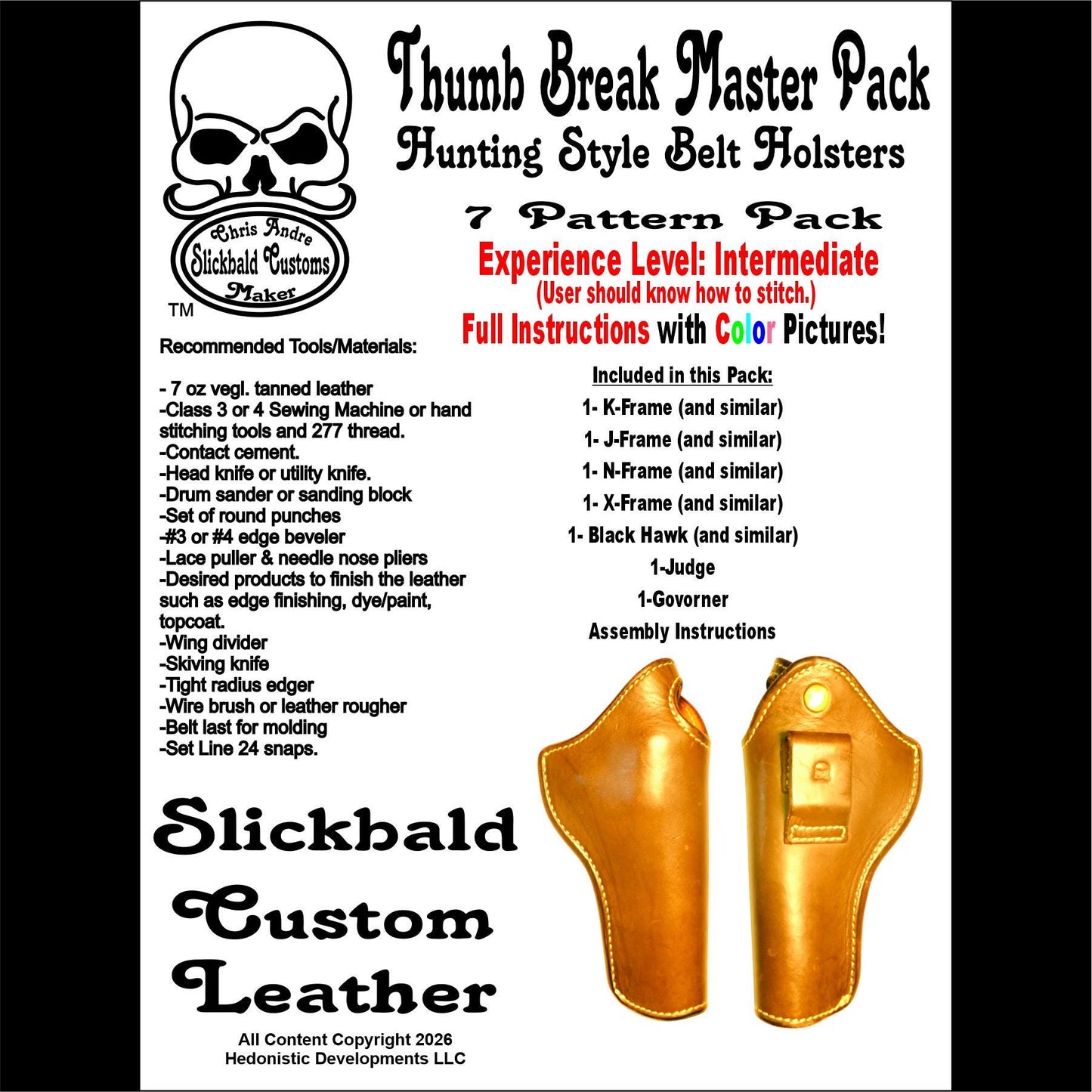 Thumb Break Large Revolver Field Holster Master Pack