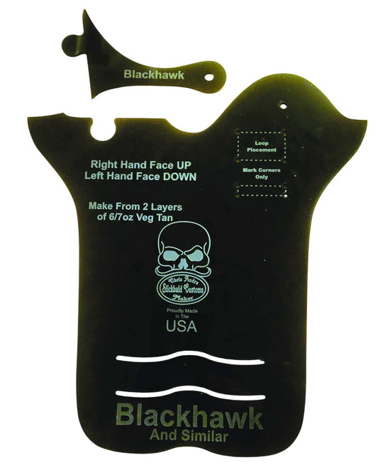 Blackhawk and Similar Revolvers Thumb Break Acrylic Holster Template Design Pattern Making Guide Leather Working Holster